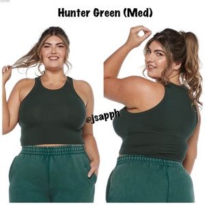 Crop Shop Boutique Ribbed Tank - Hunter Green